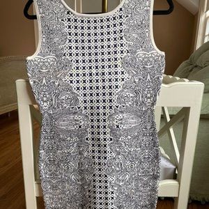 BCBG fitted pattern dress